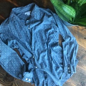 PolkaDot faux Chambray